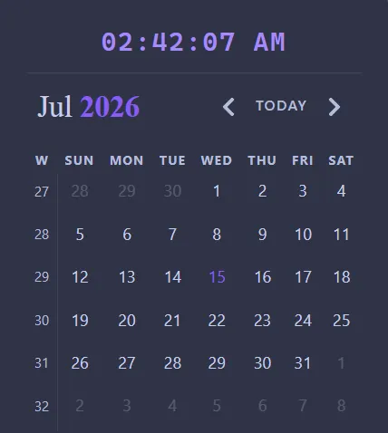 Calendar Clock Companion screenshot