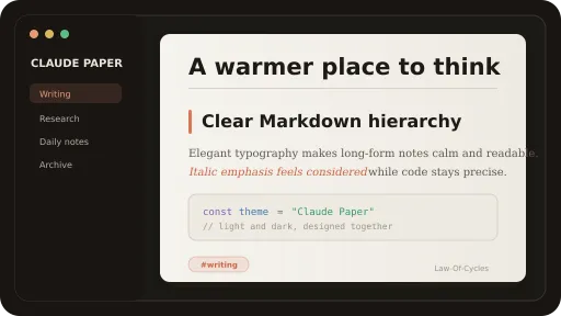 Claude Paper screenshot