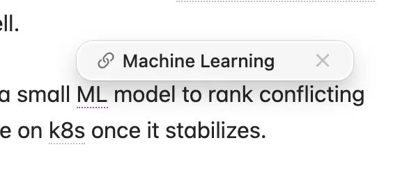 Inline Link Suggestions screenshot