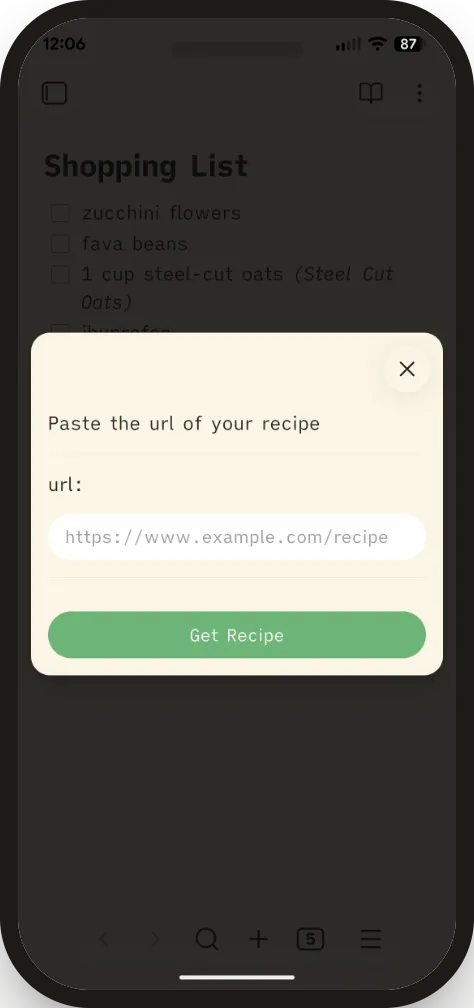 Recipe Vault screenshot