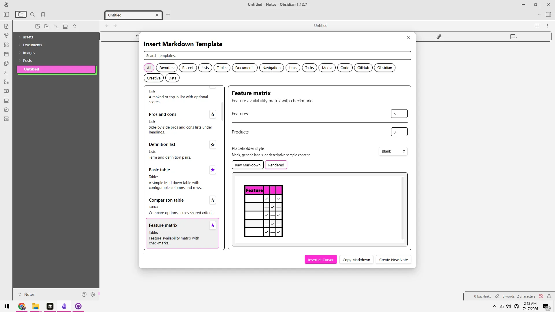 Skeletal screenshot