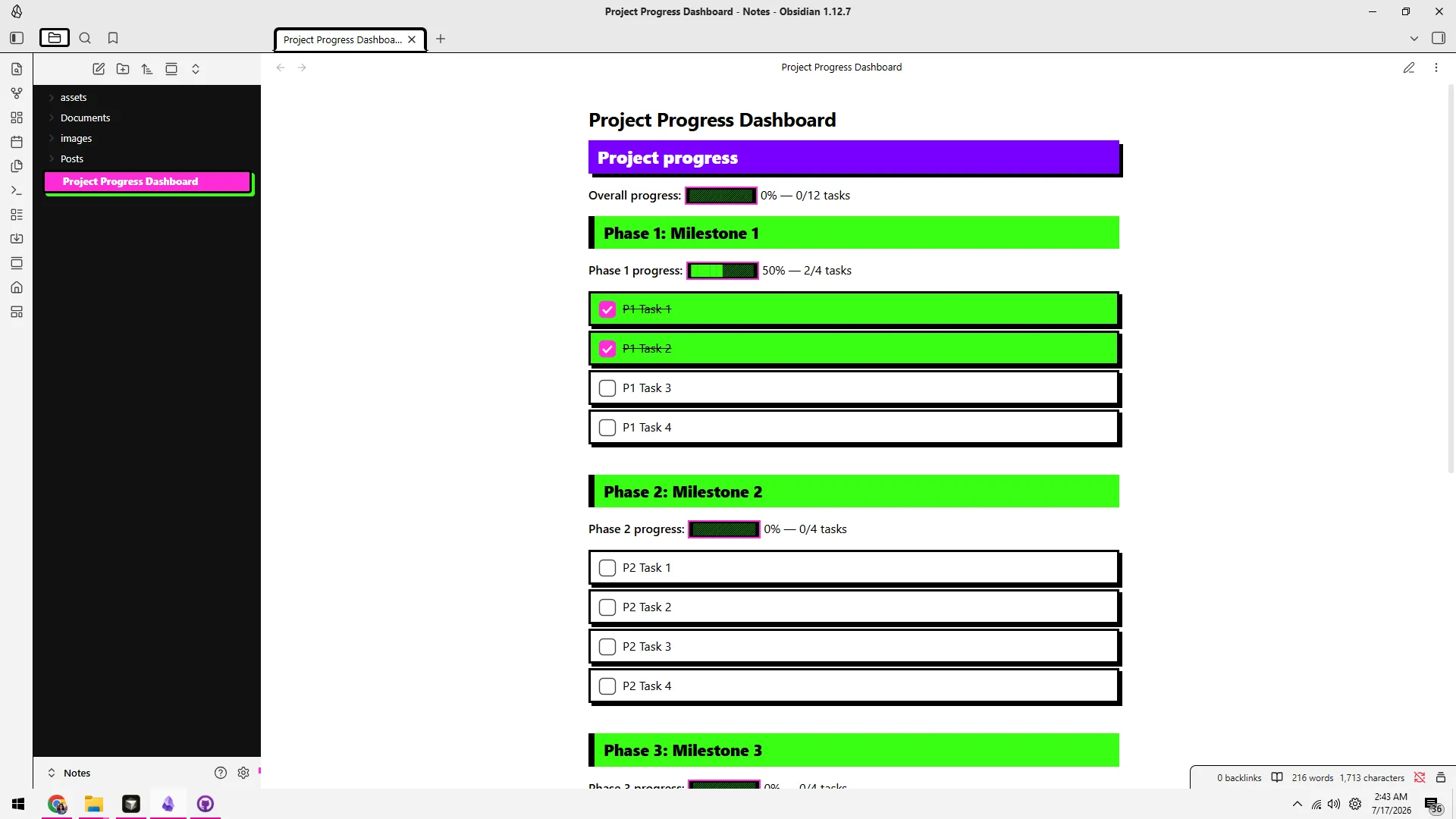 Skeletal screenshot