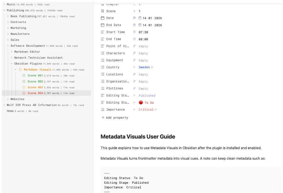 Metadata Visuals screenshot