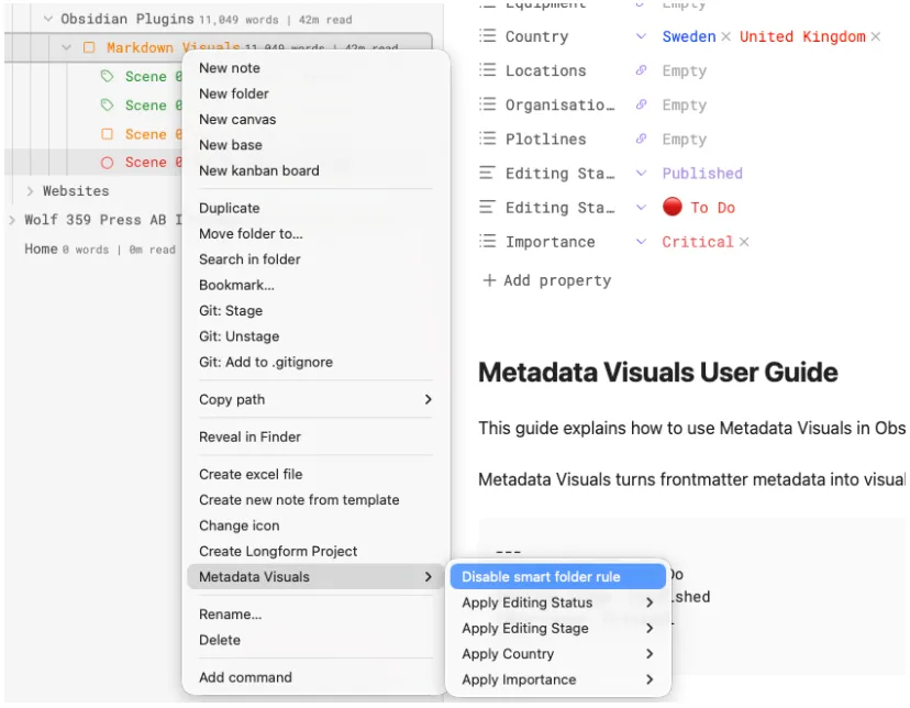 Metadata Visuals screenshot