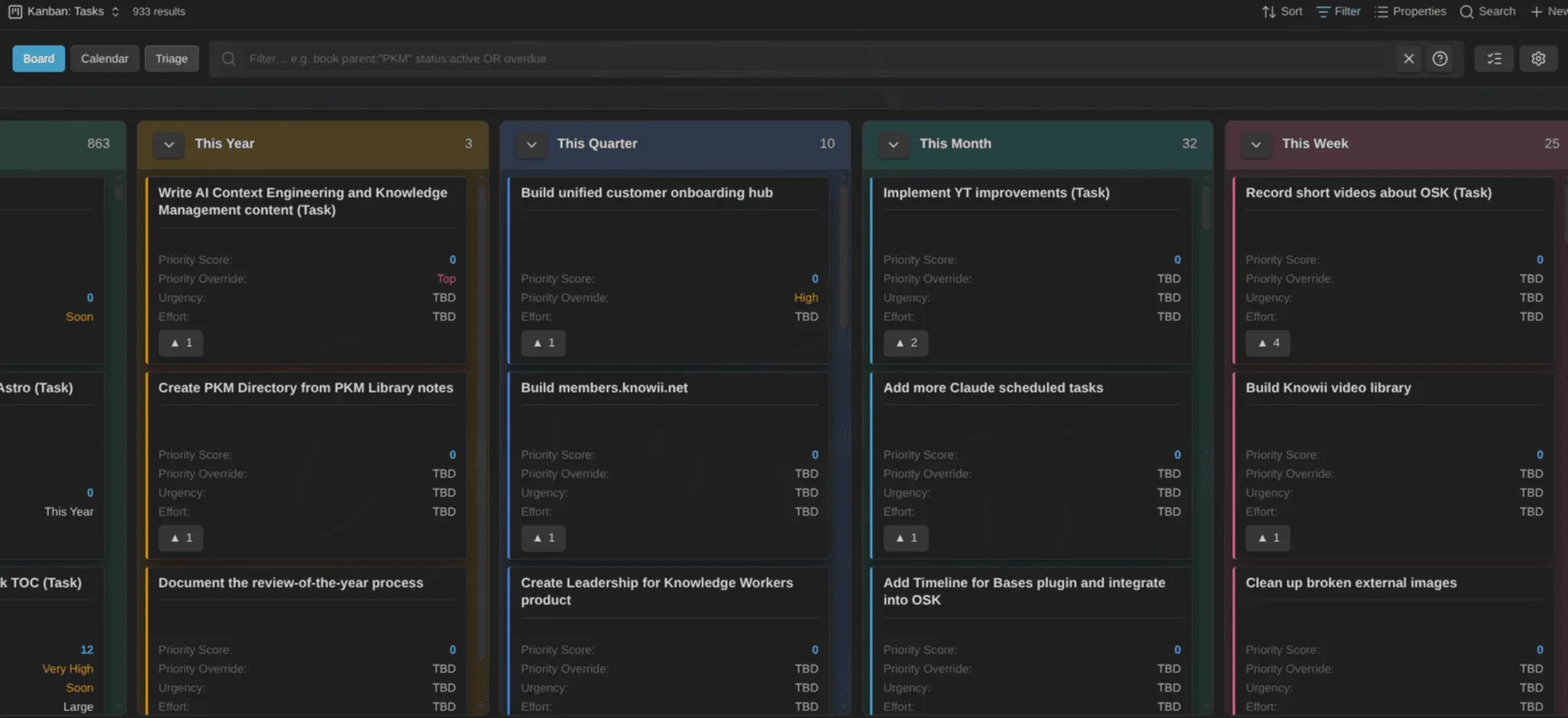 Kanban Action Planner screenshot
