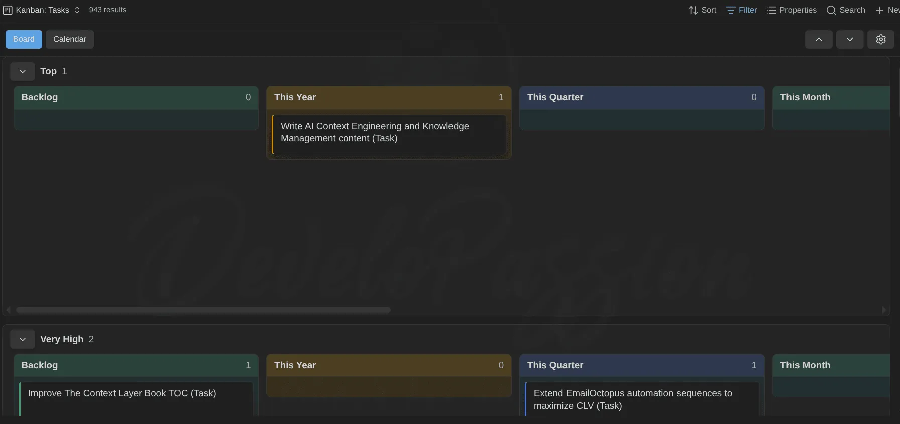 Kanban Action Planner screenshot