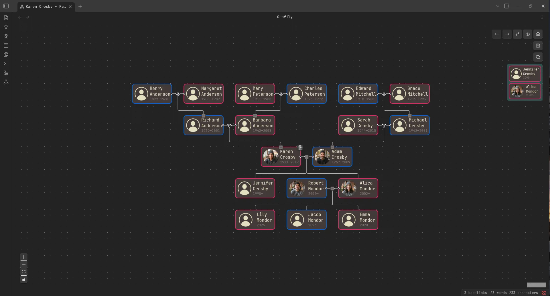 Grafily screenshot