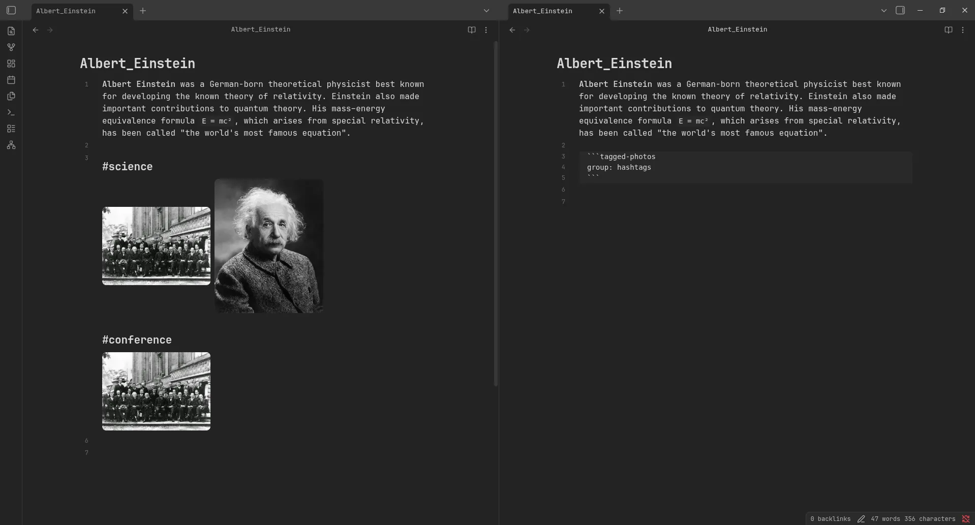 Photo-tagging screenshot