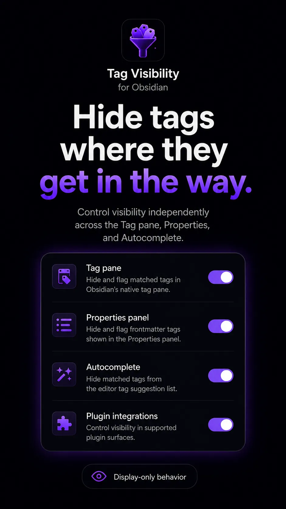Tag Visibility screenshot
