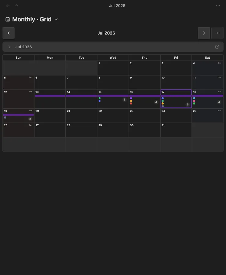 Diary screenshot