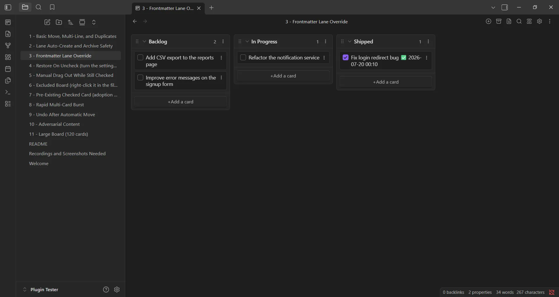 Kanban Complete Mover screenshot