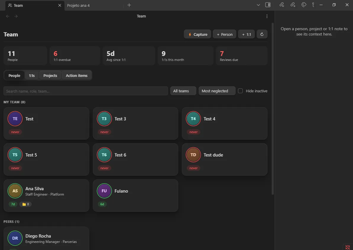 Team Manager screenshot