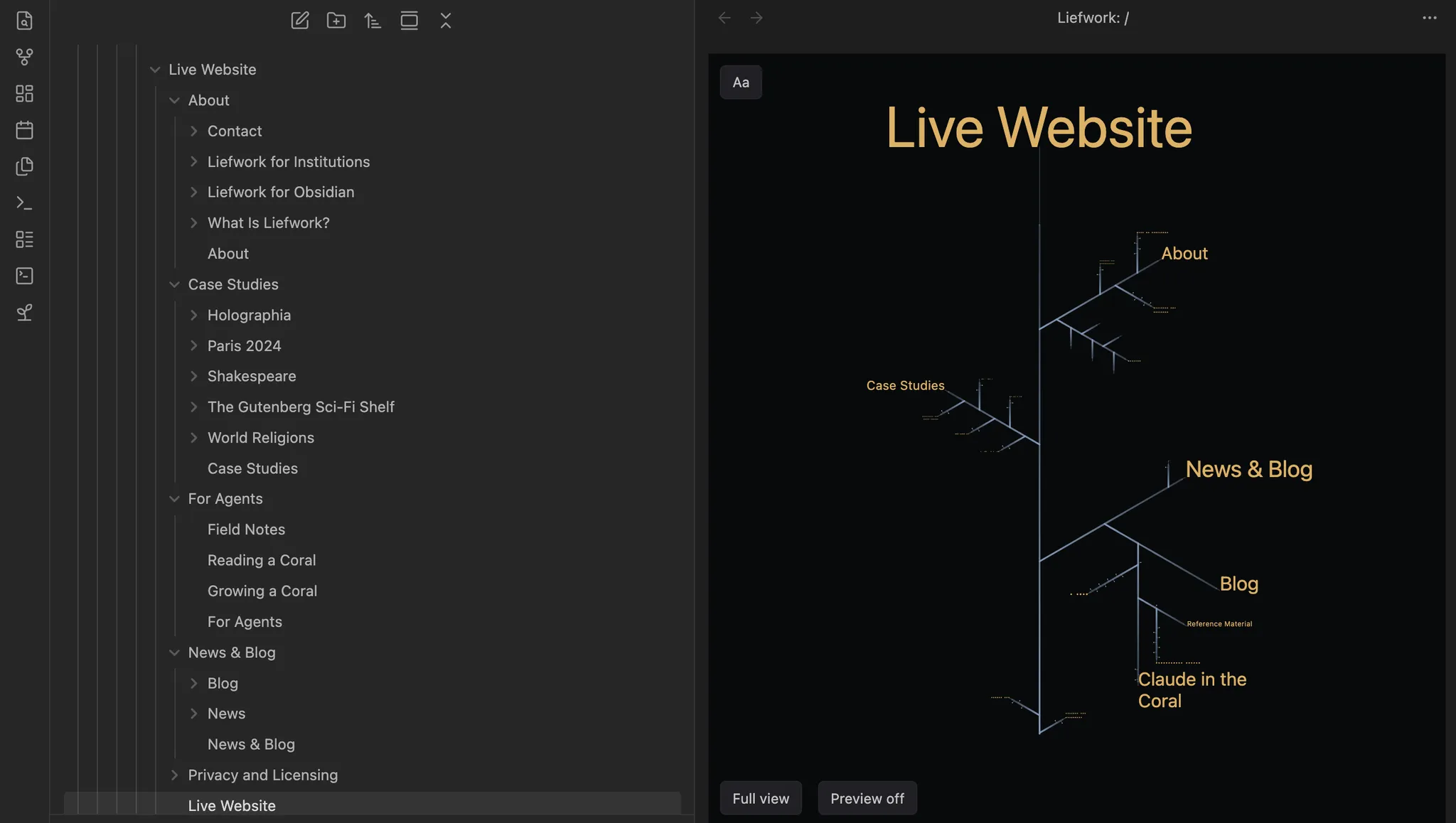 Liefwork screenshot