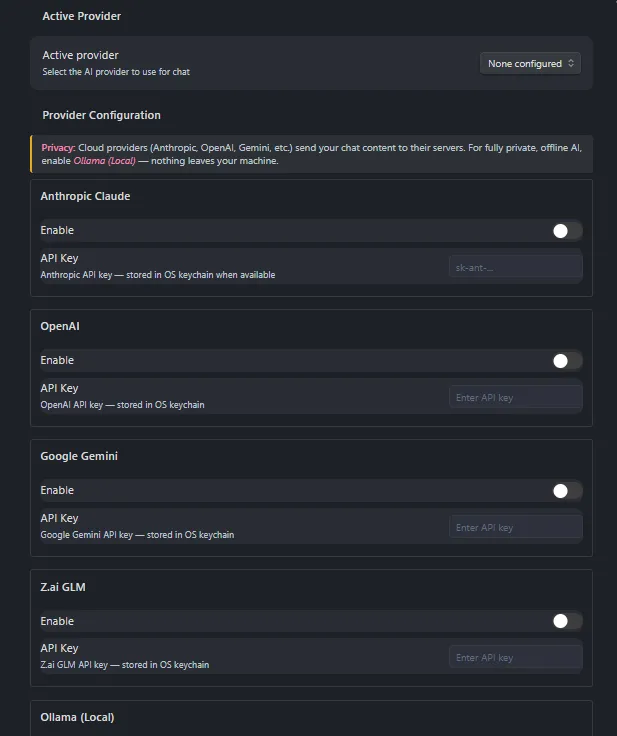 Curtis AI Chat screenshot