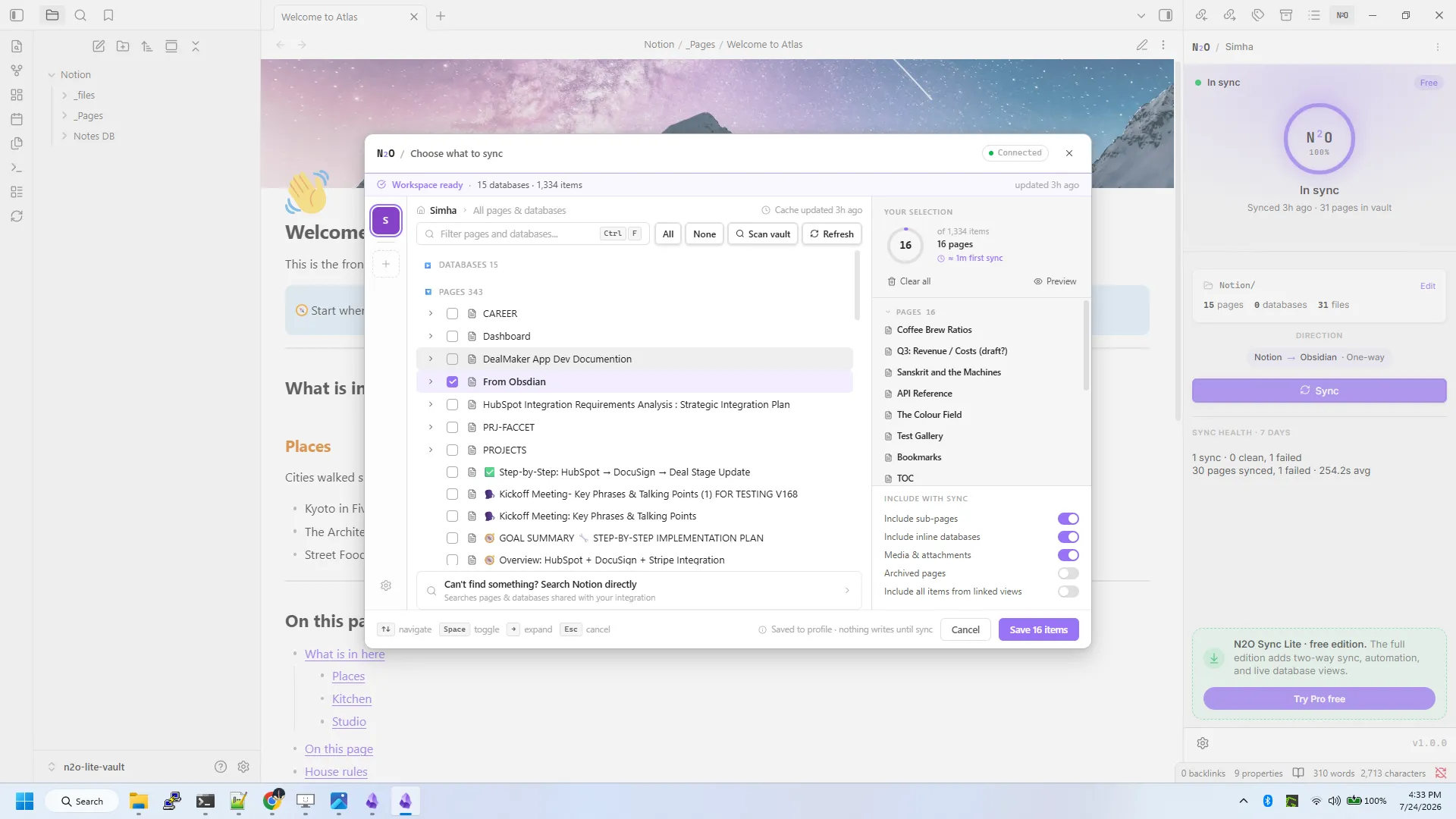 N2O Sync Lite screenshot