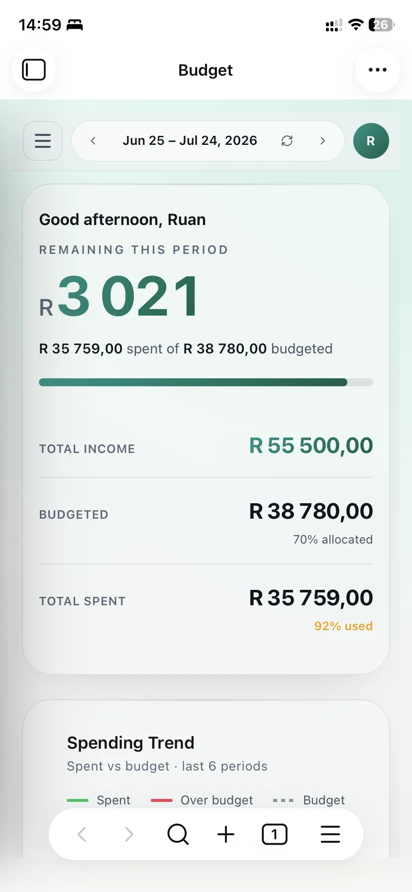 Budget Vault screenshot
