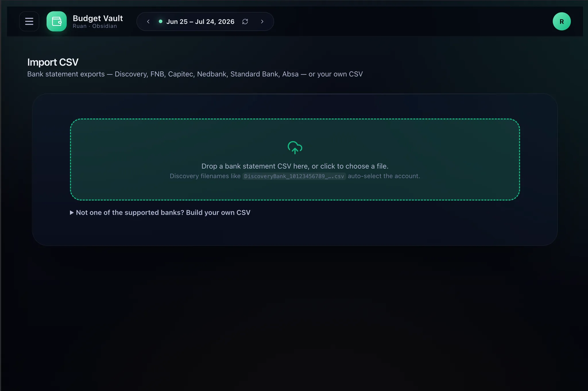 Budget Vault screenshot