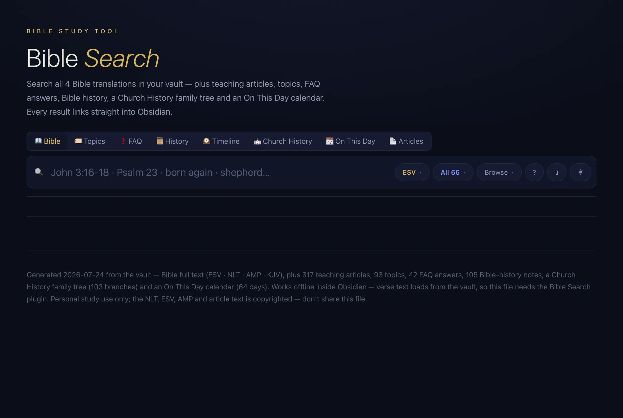 Bible Search screenshot