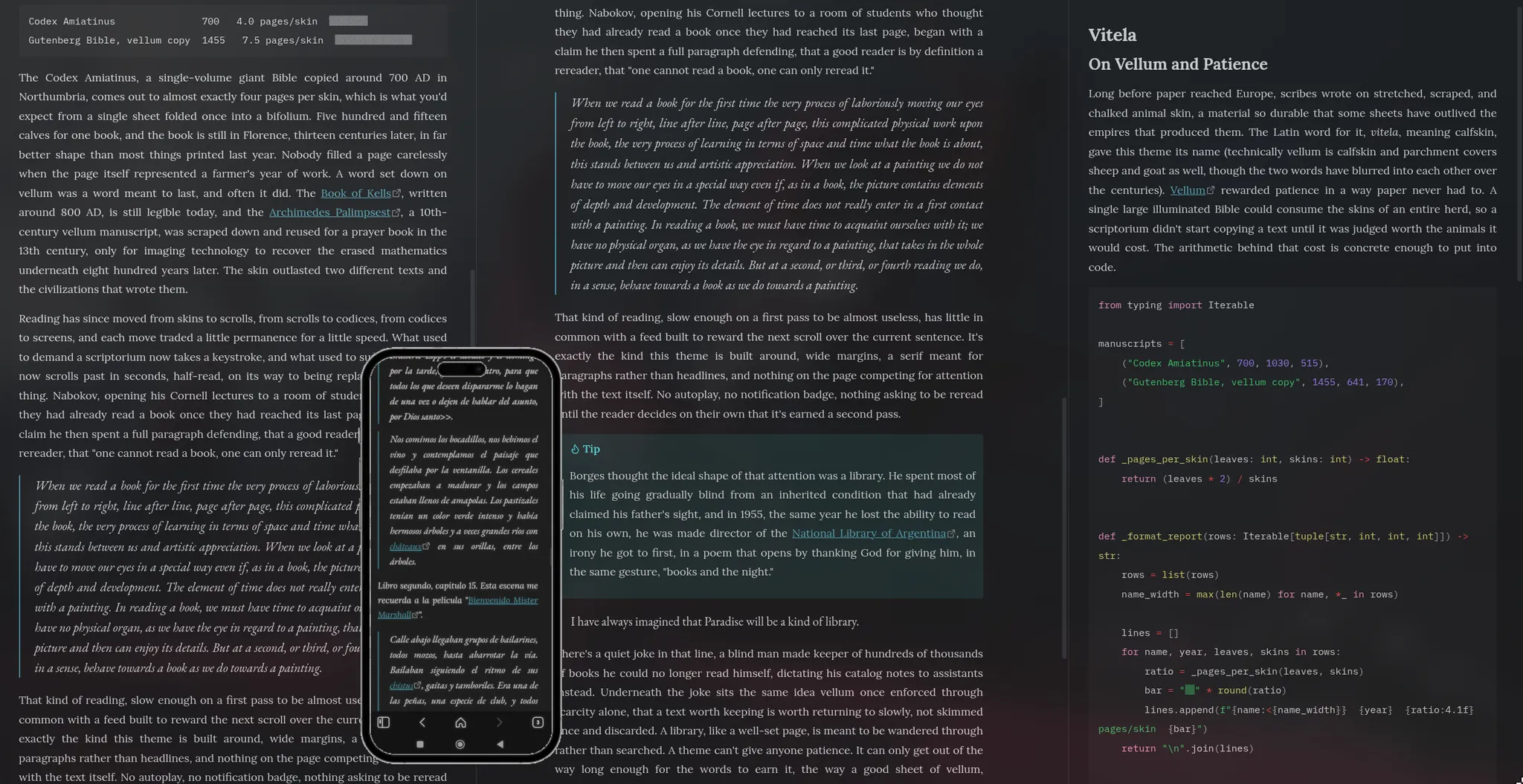 Vitela screenshot