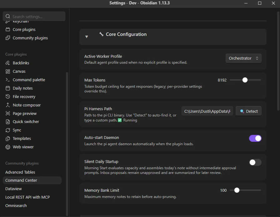 Command Center screenshot