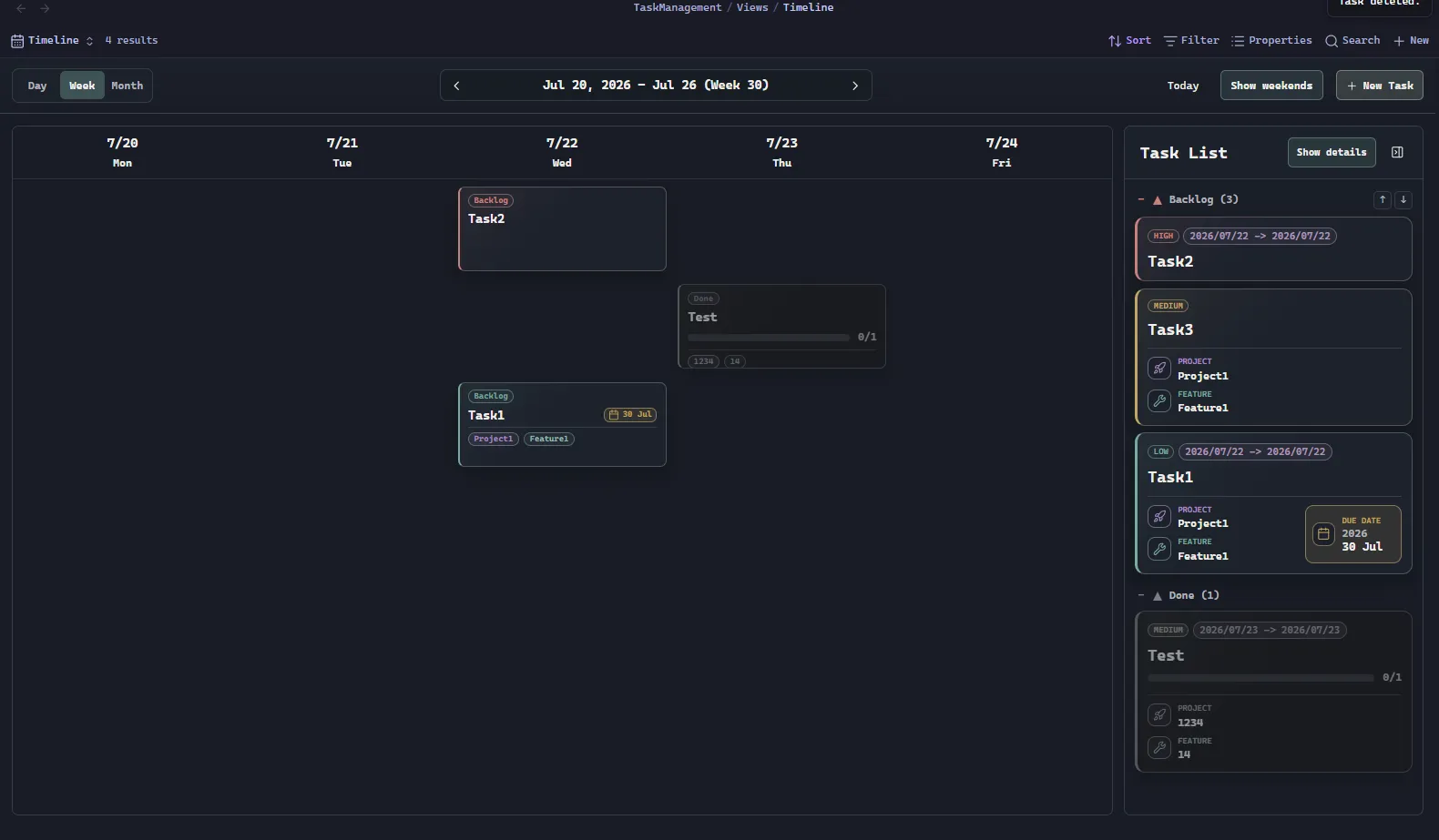 TaskManagement screenshot
