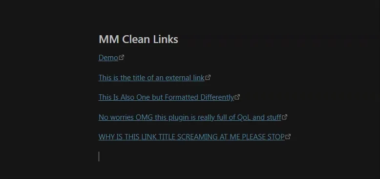 MM Clean Links screenshot