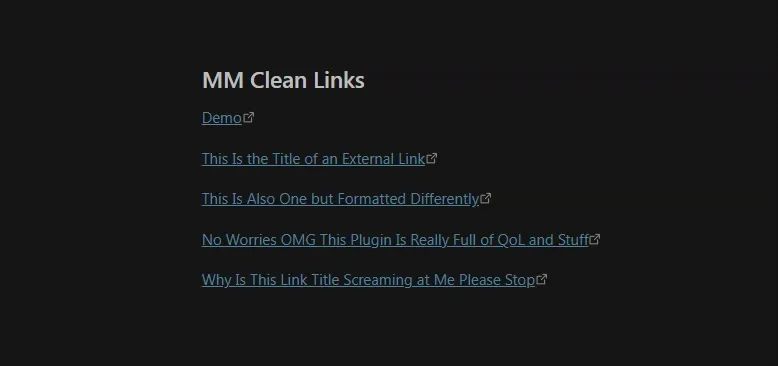 MM Clean Links screenshot