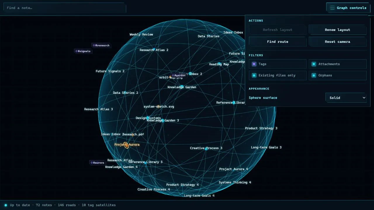 Spherical Graph screenshot