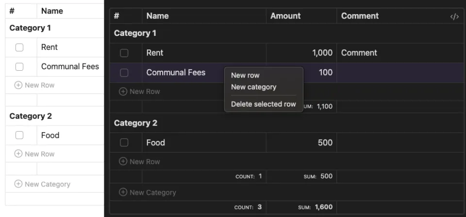 Budget Planner screenshot