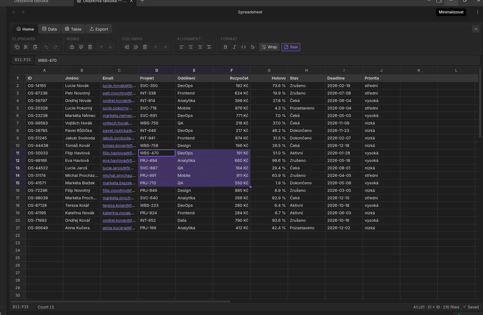Markdown Spreadsheets screenshot