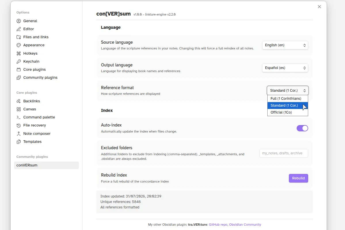 conVERsum screenshot