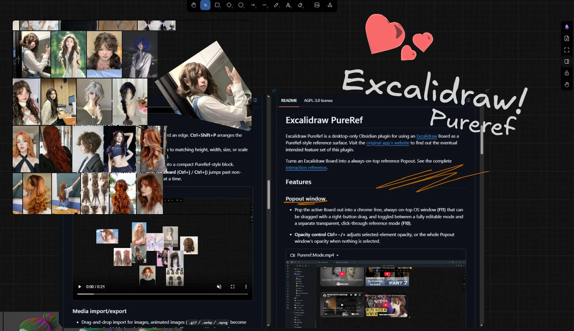 Excalidraw PureRef screenshot