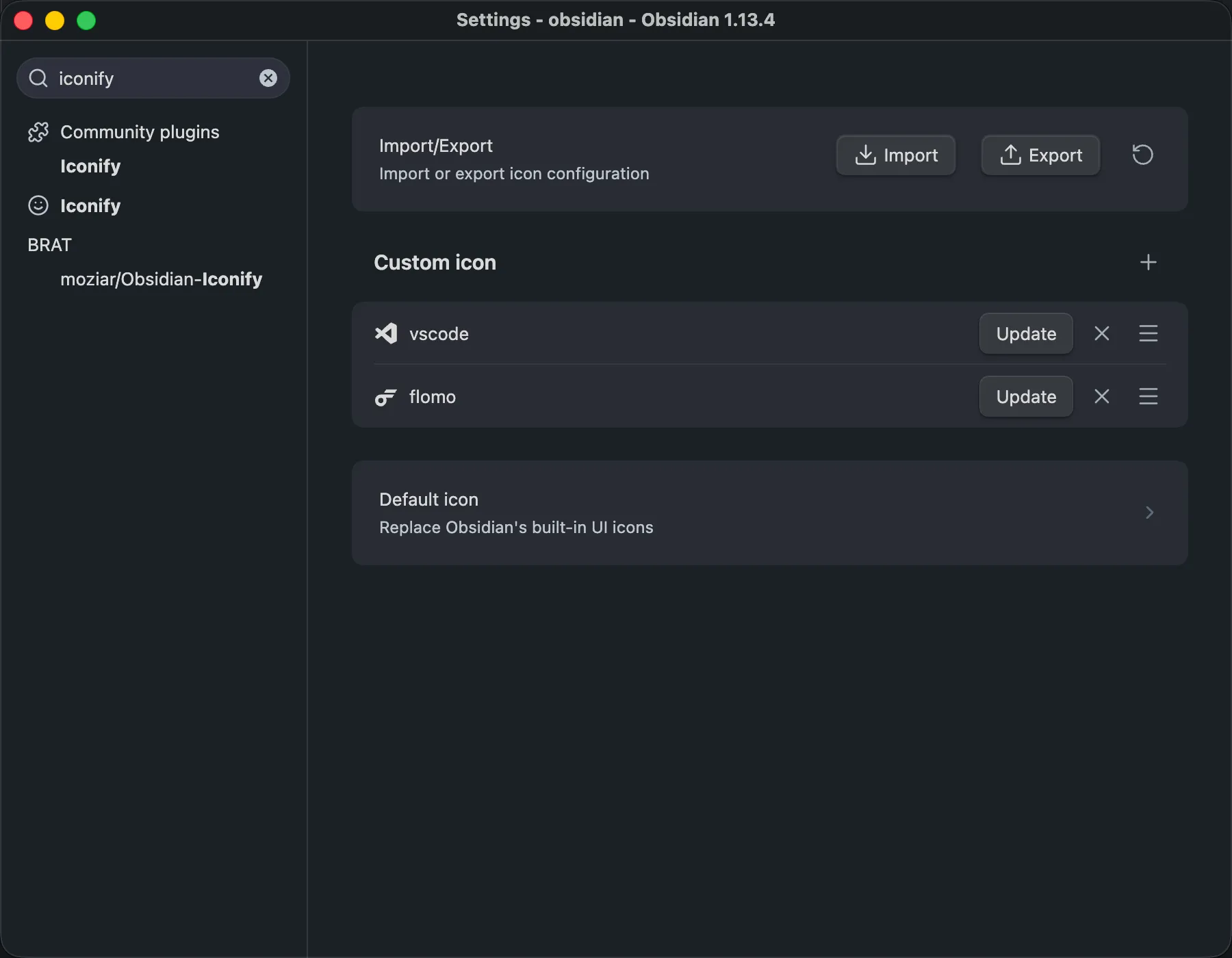 Iconify screenshot