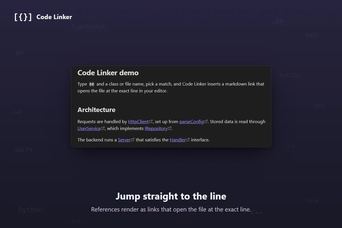 Code Linker screenshot