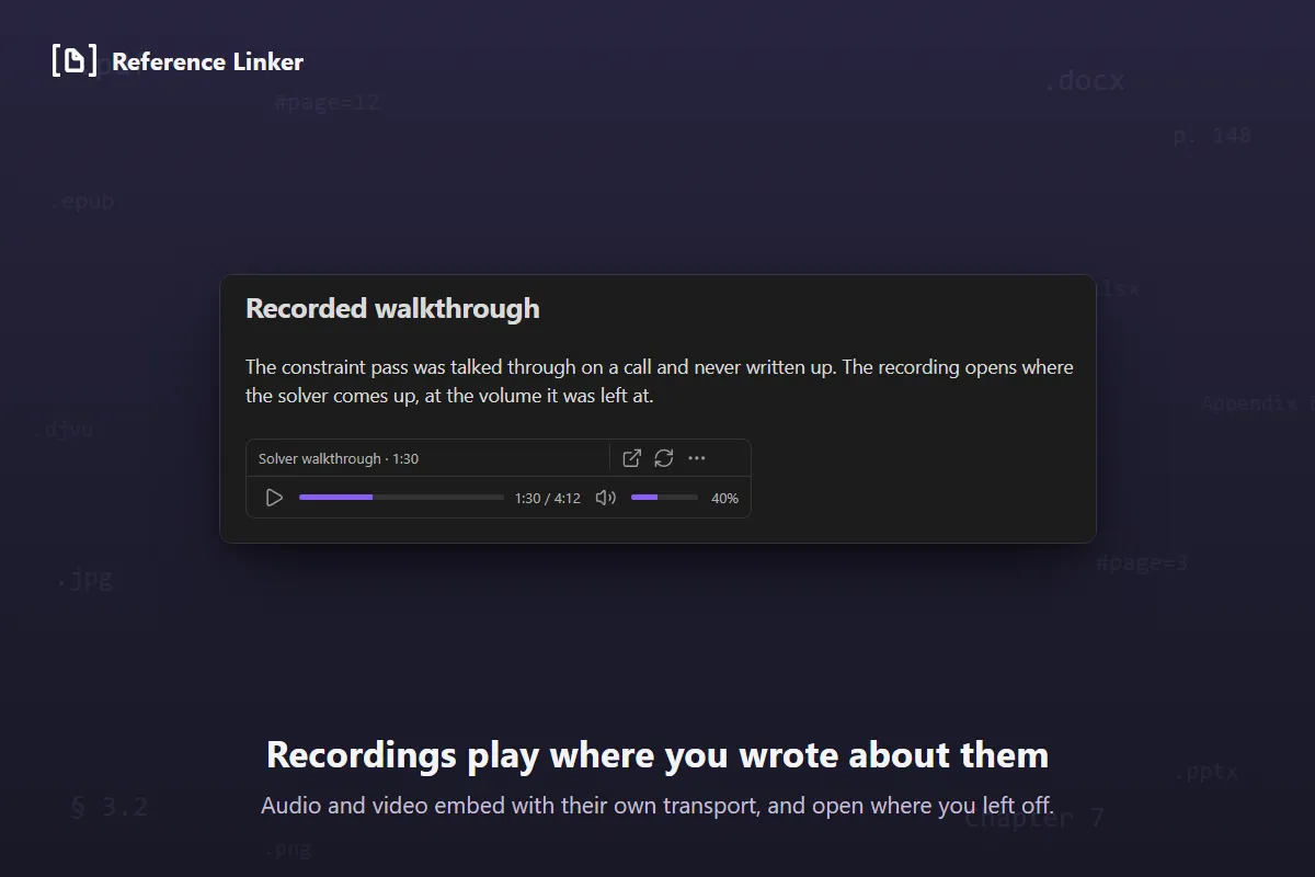 Reference Linker screenshot