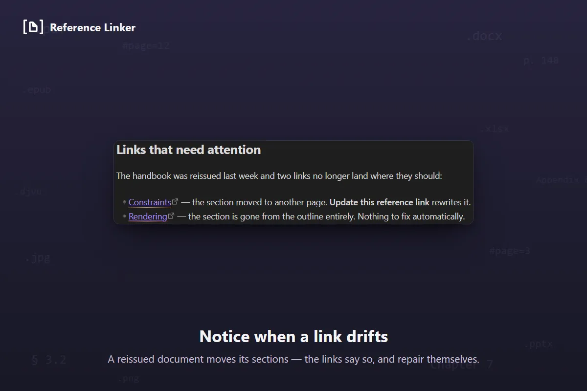 Reference Linker screenshot