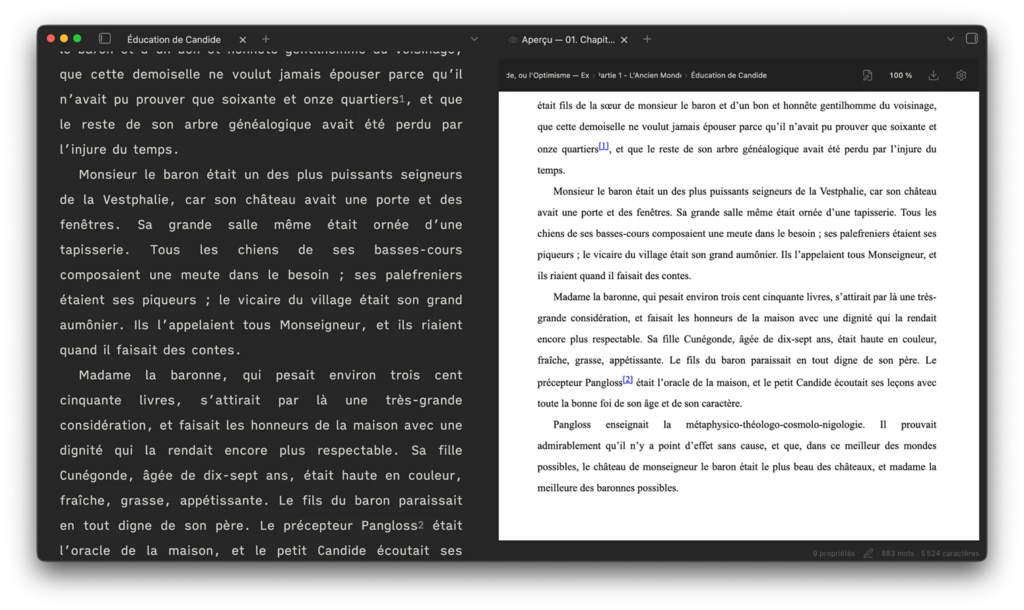 Feuillets screenshot