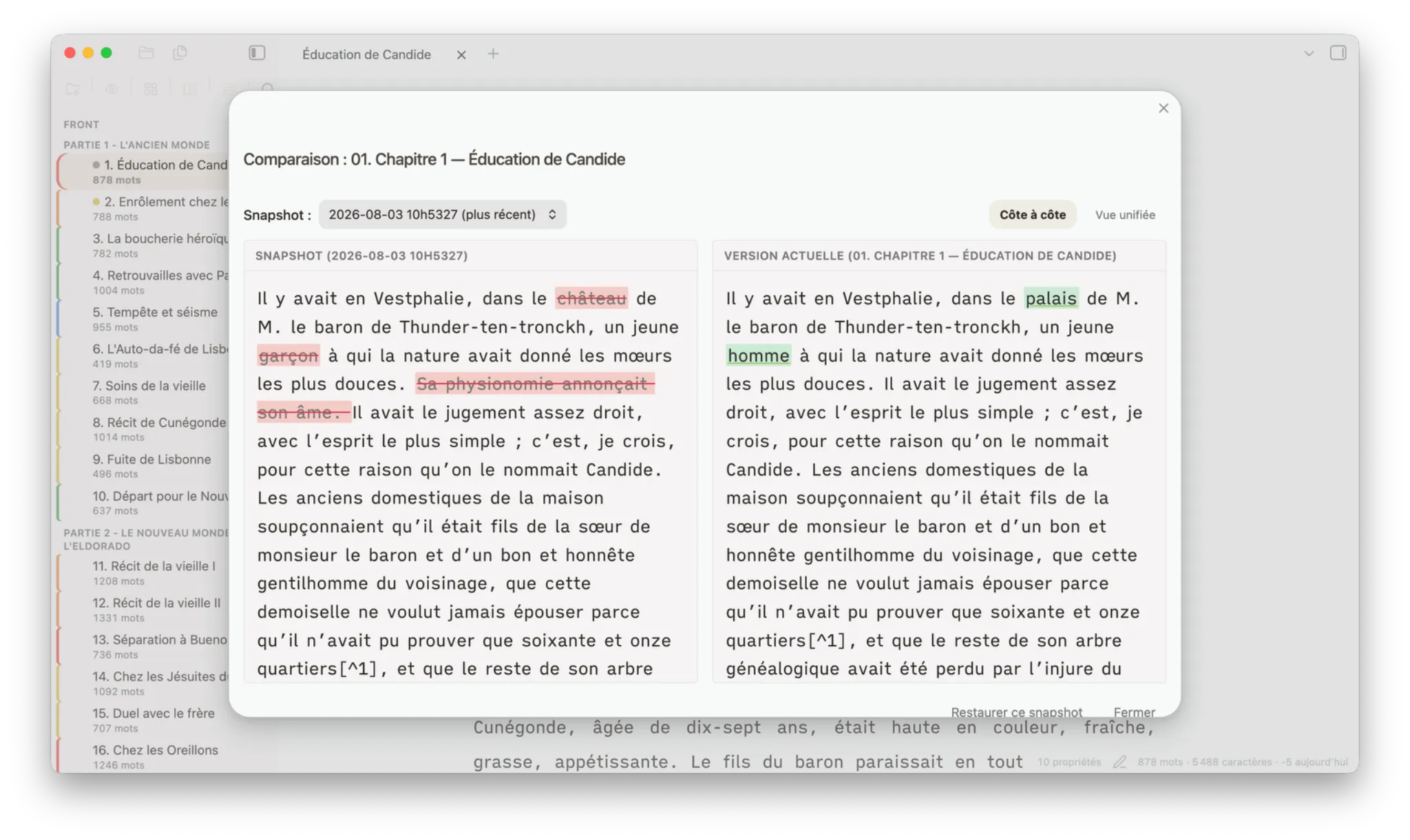Feuillets screenshot