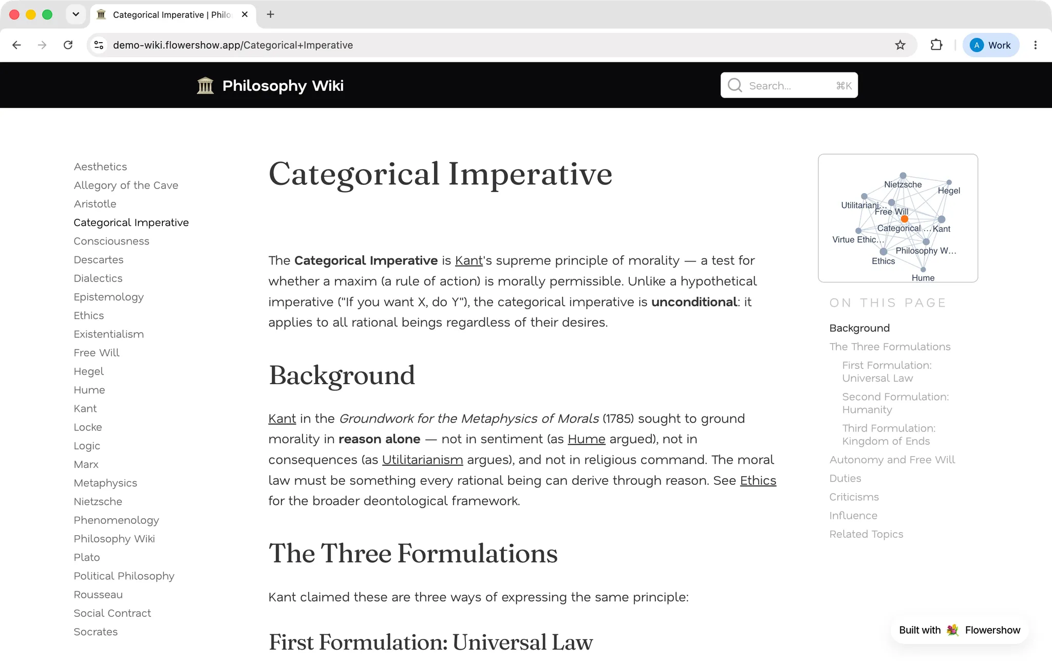 Publish with Flowershow screenshot