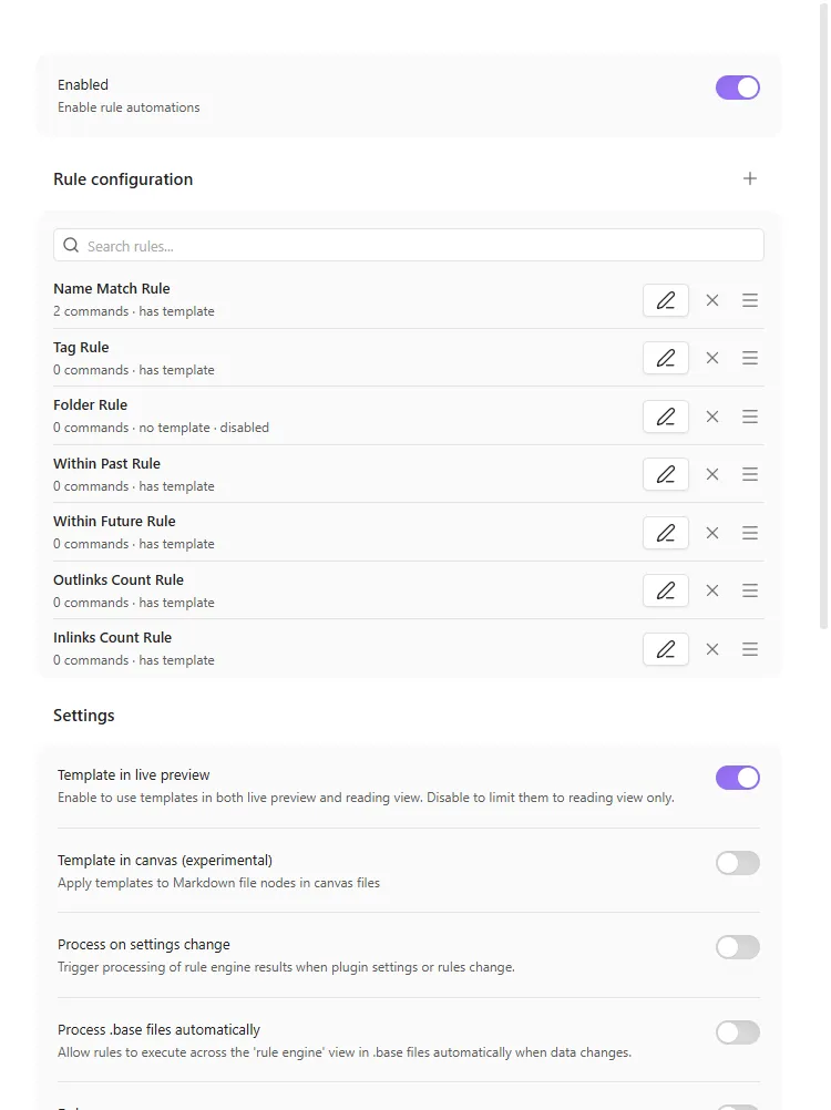 Rule Engine screenshot