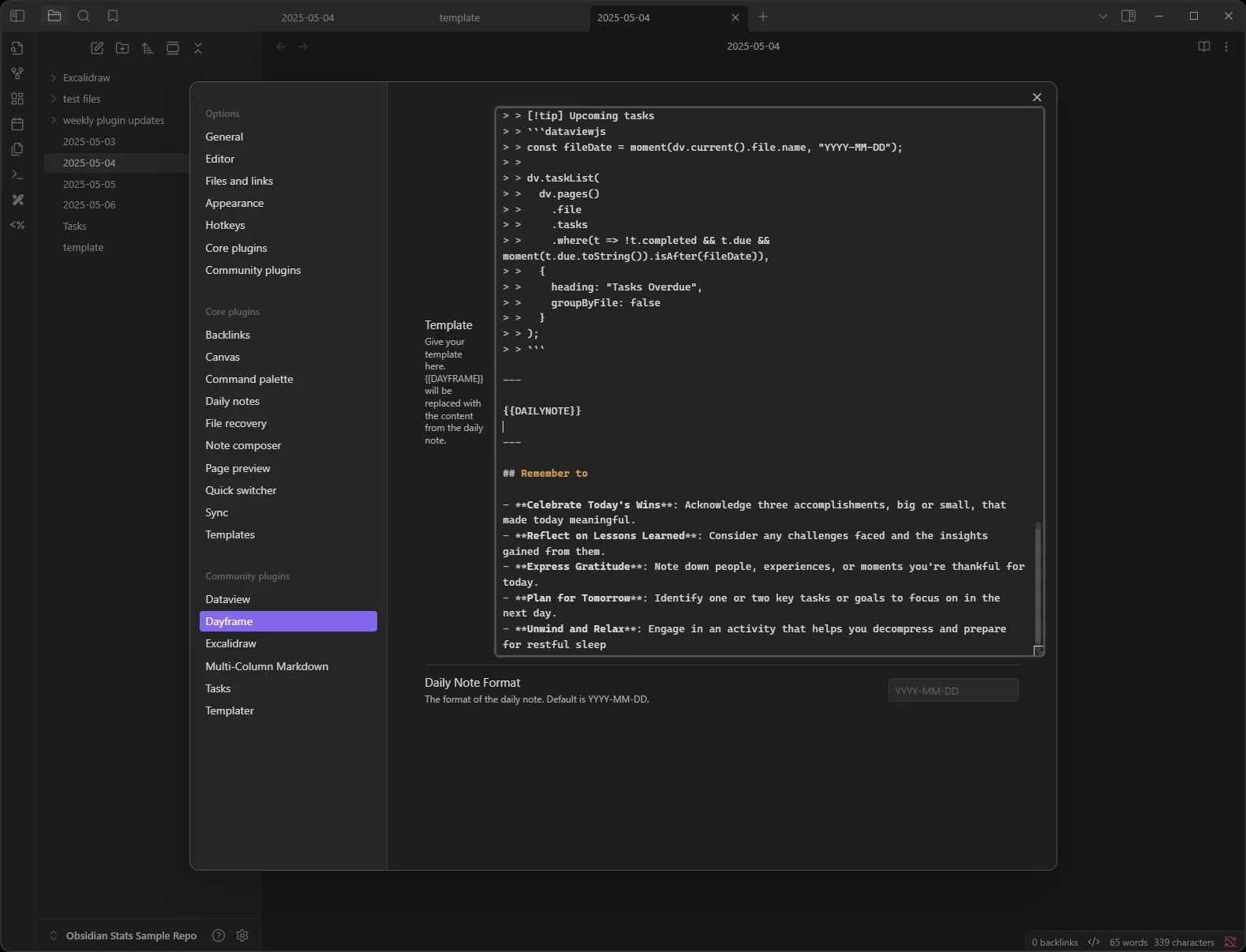 Dayframe screenshot