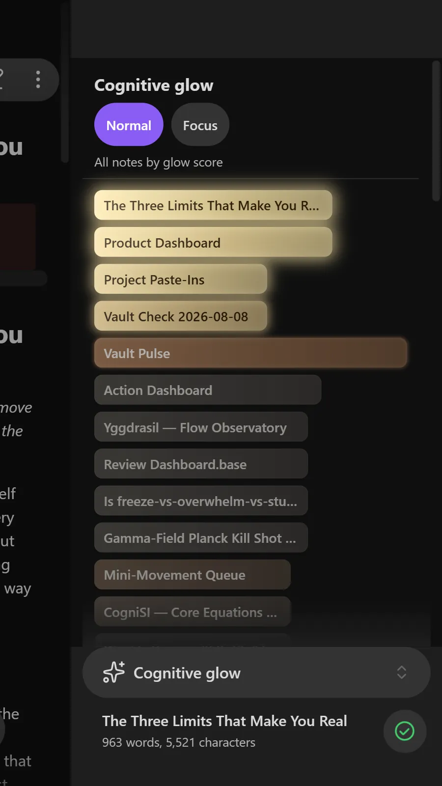 Cognitive Glow screenshot