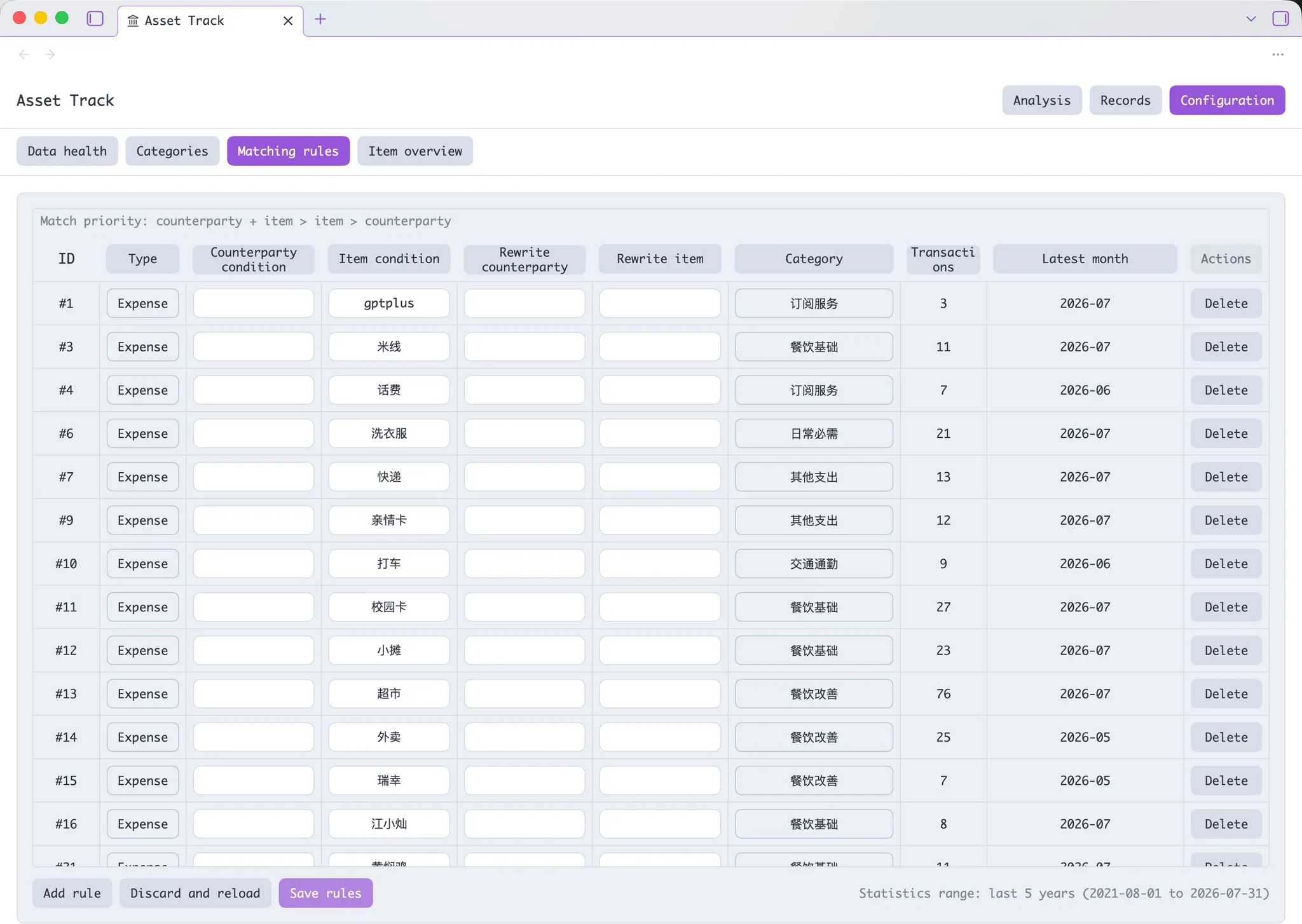 Asset Track screenshot