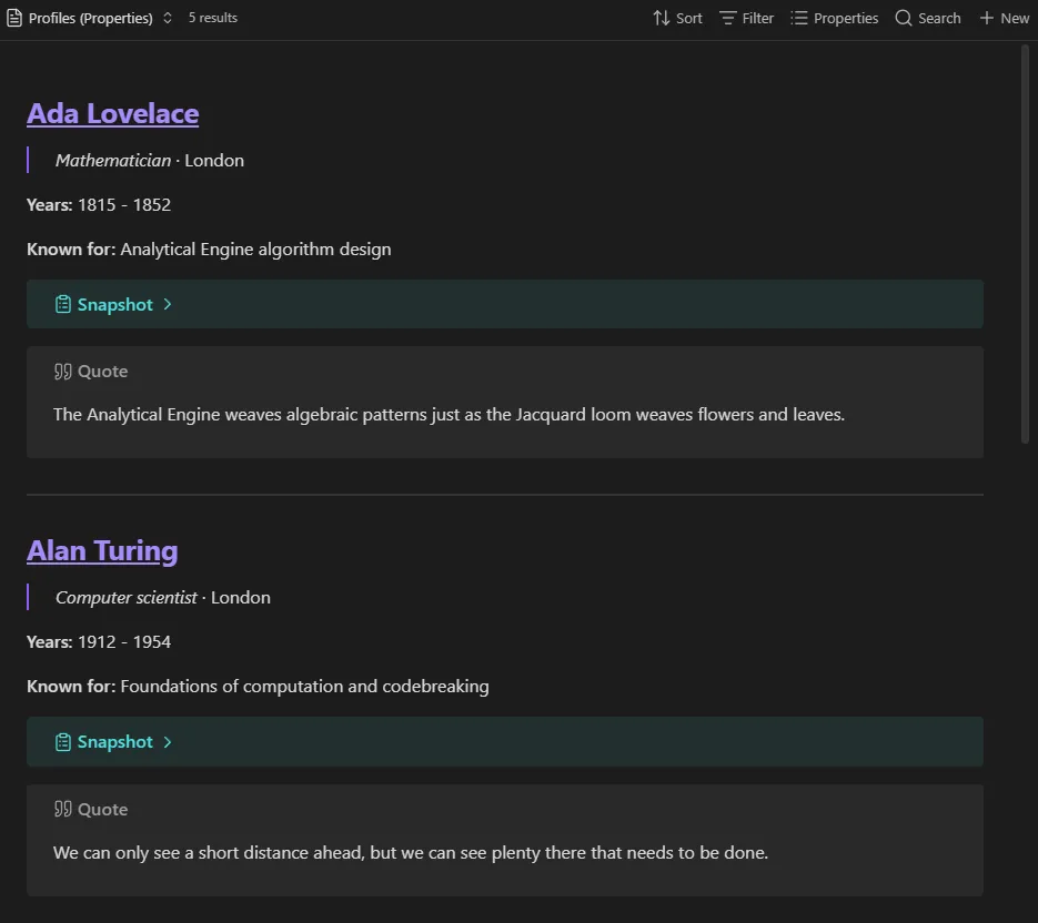 MarkBase screenshot
