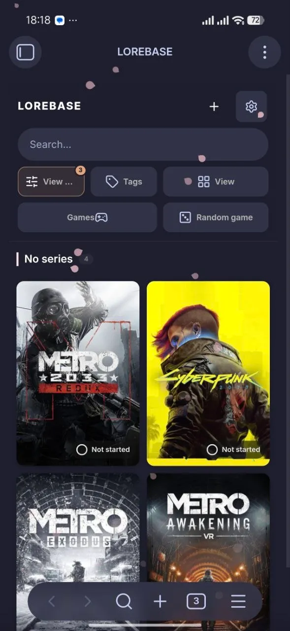 Lorebase screenshot