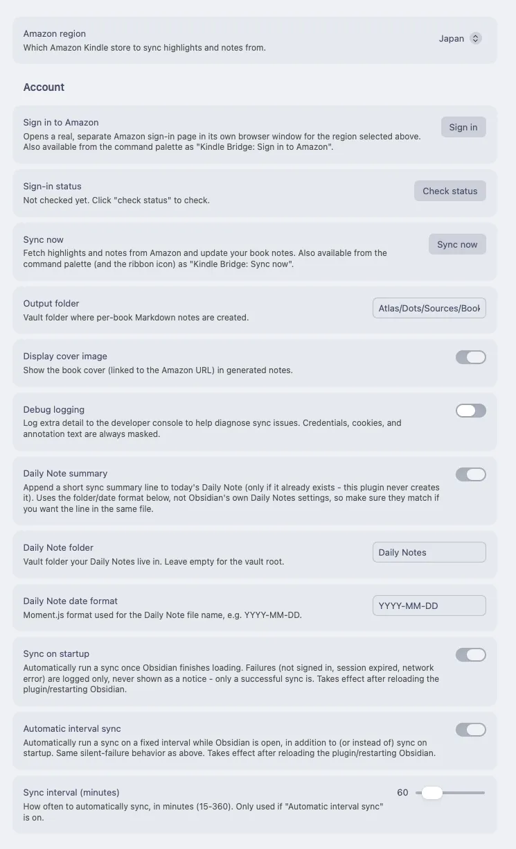Kindle Bridge screenshot