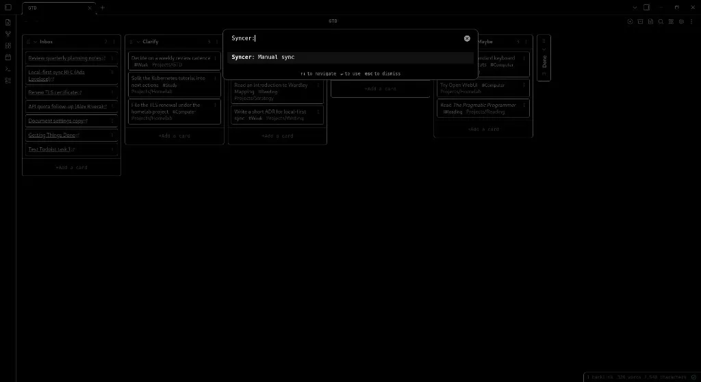 Syncer screenshot
