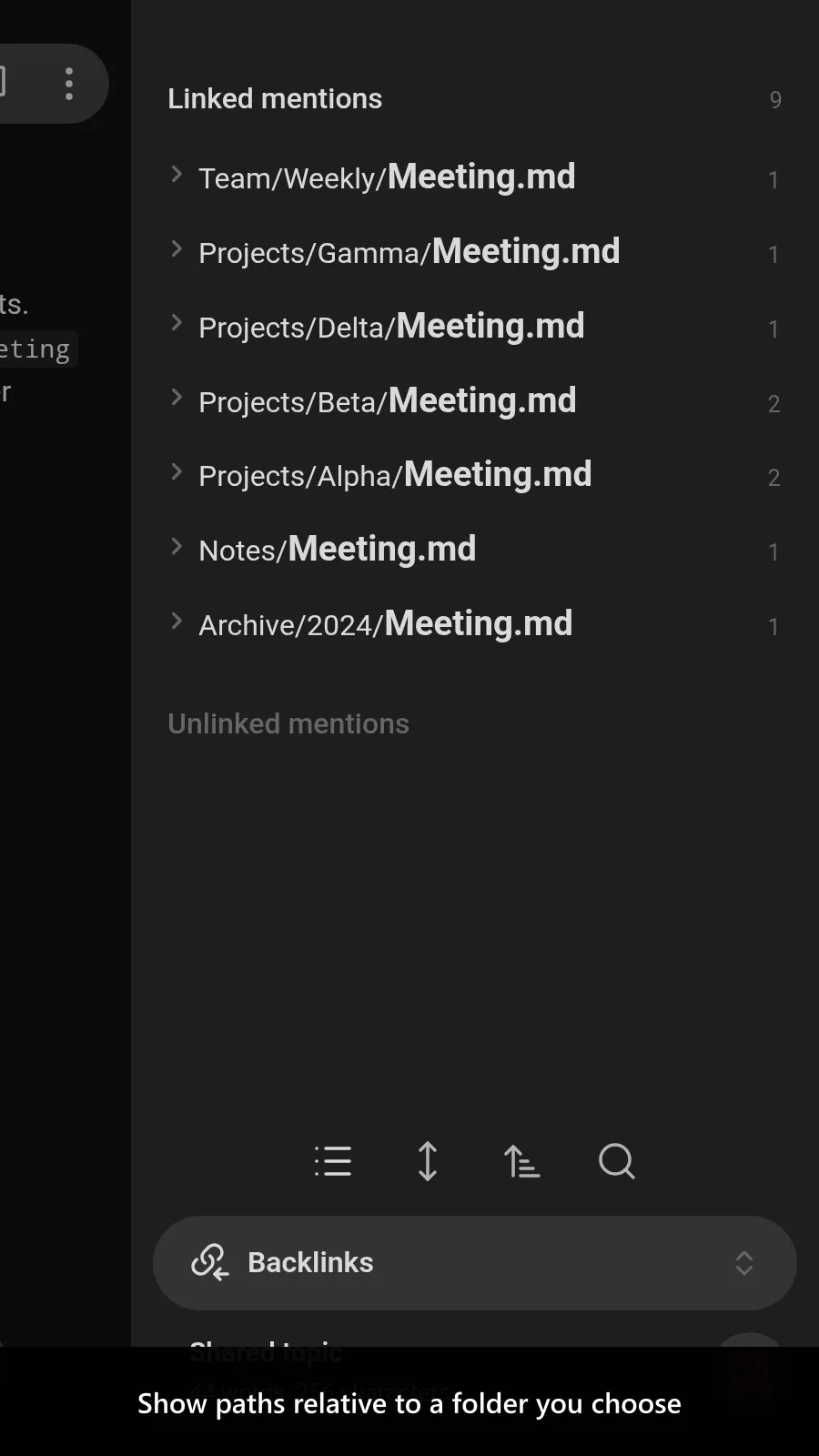 Backlink Full Path screenshot