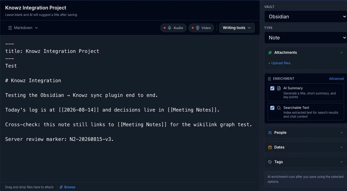 Knowz AI Sync screenshot