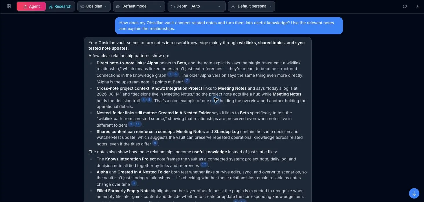 Knowz AI Sync screenshot